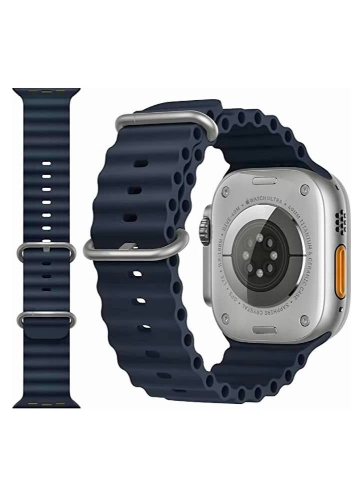 Sport New Silicone Band Compatible with Apple Watch Ultra Ocean 42/44/45/49mm Strap for iWatch Series Ultra 8 7 6 5 SE - Image 2