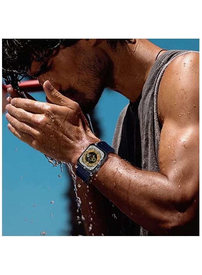 Sport New Silicone Band Compatible with Apple Watch Ultra Ocean 42/44/45/49mm Strap for iWatch Series Ultra 8 7 6 5 SE - Image 4