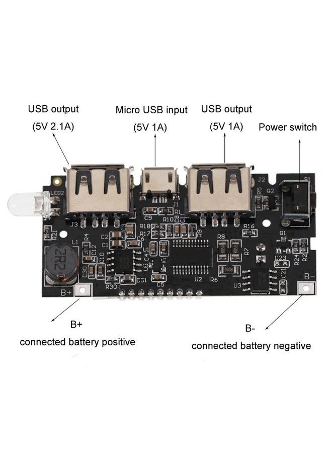 HuHa - Dual USB18650 Battery Charger Module Mobile Power Boost DIY Li-Ion Battery Digital Display Charging Motherboard - Image 1