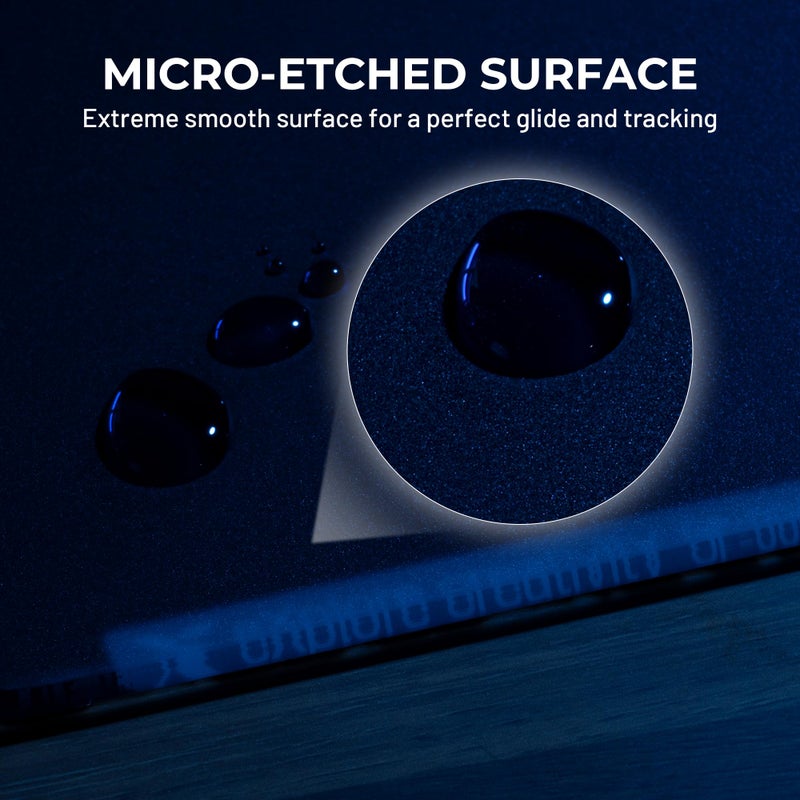 GMKWTL XVX Black Glass Mousepad 4.0, Hard Mouse Pad for Gaming, Ultra-Smooth Micro-Etched Surface Mouse Mat with Non-Slip Rubber Base(410mm*310mm) - Image 3