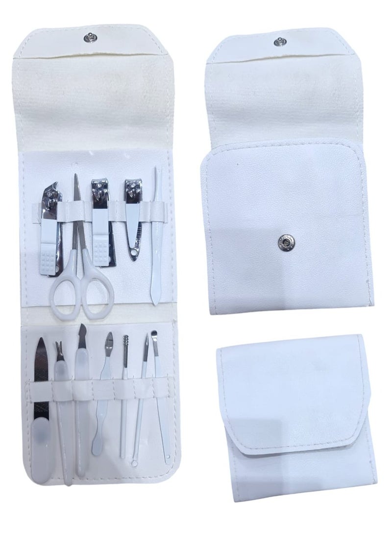 Manicure Set Professional Nail Clippers Pedicure Kit, 12 pcs Stainless Steel Nail Care Tools Grooming Kit with Luxurious Travel Leather Case for Thick Nails Men Women Gift