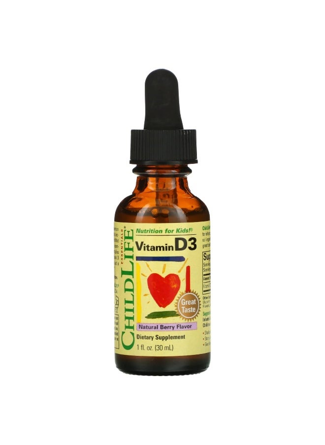 CHILDLIFE ESSENTIALS ChildLife Essentials, Vitamin D3, Natural Berry, 1 fl oz (30 ml) 