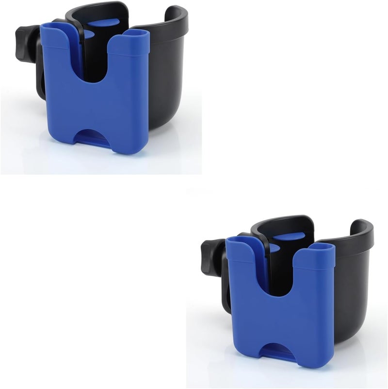 accmor Stroller Cup Holder with Phone Holder, Bike Cup Holder, Universal Cup Holder for Uppababy Nuna Doona Strollers, 2-in-1 Cup Phone Holder for Stroller, Bike, Wheelchair, Walker, Scooter - Image 1
