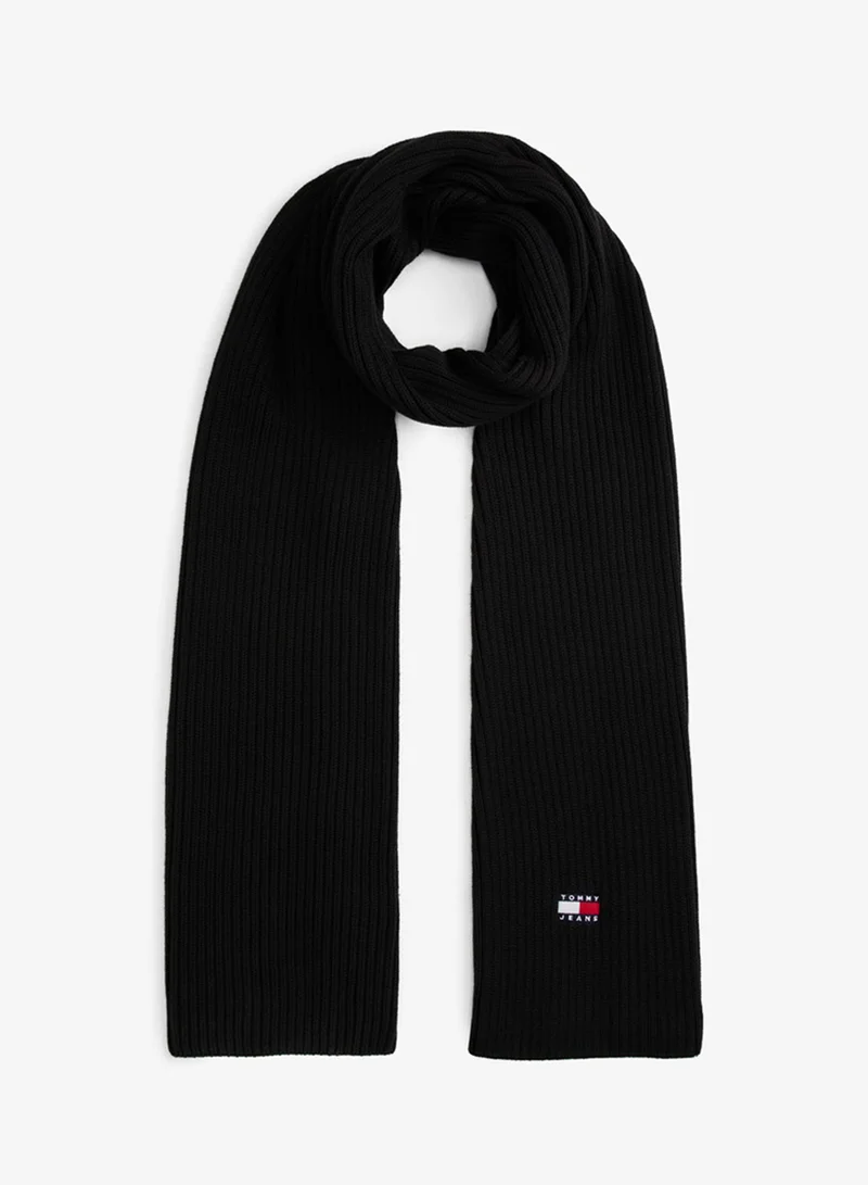 Tommy Jeans Heritage Logo Rib-Knit Scarf