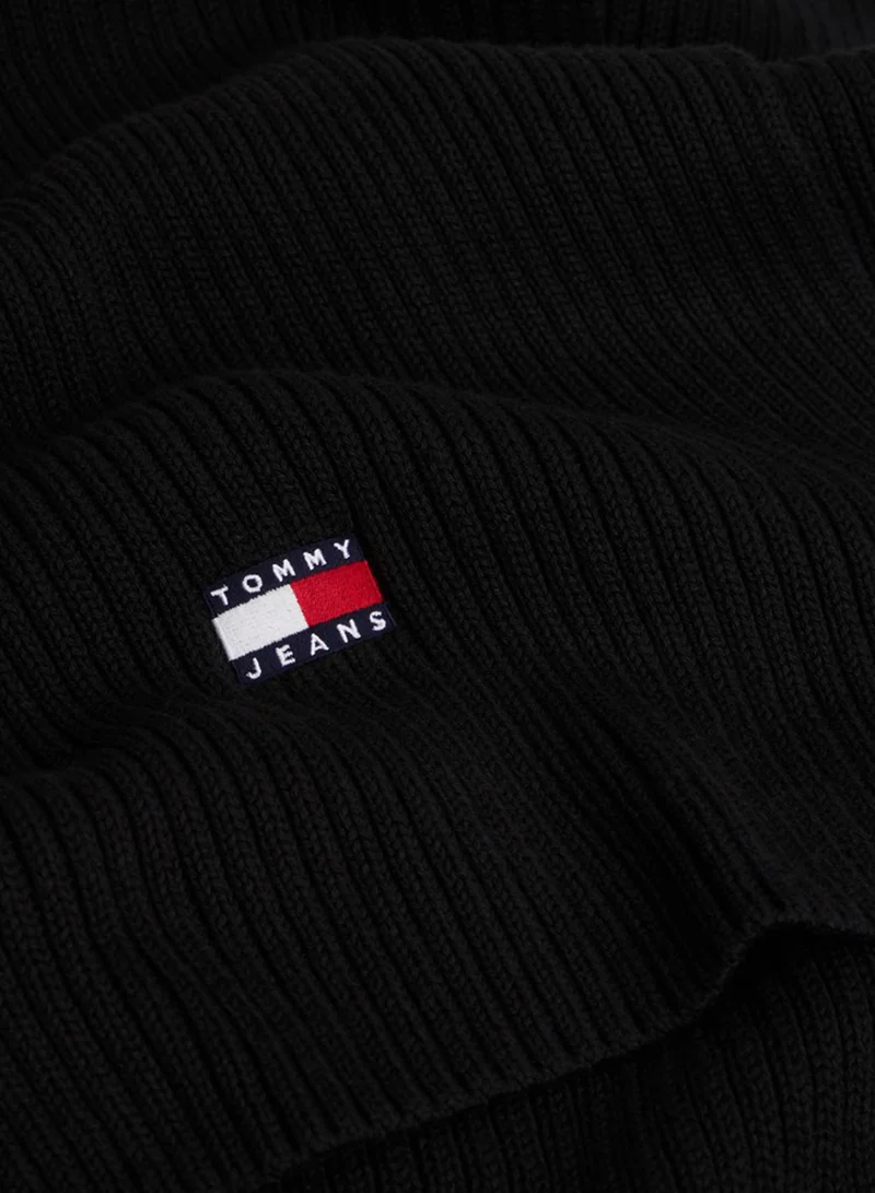 Tommy Jeans  Heritage Logo Rib-Knit Scarf for Men | Best Price UAE