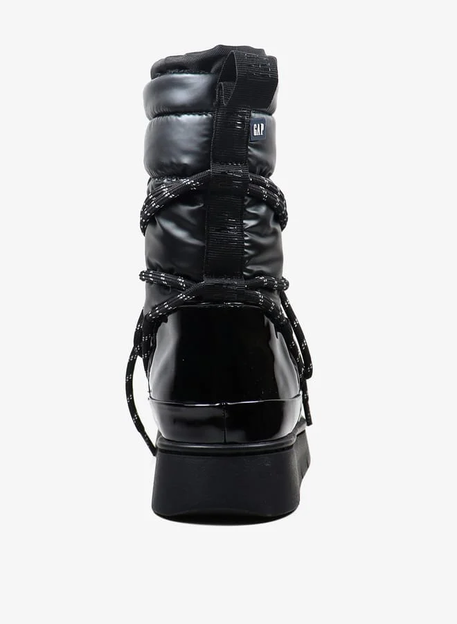 GAP Women's Solid High Shaft Boots with Lace-Up Closure - Richmond Winter High W