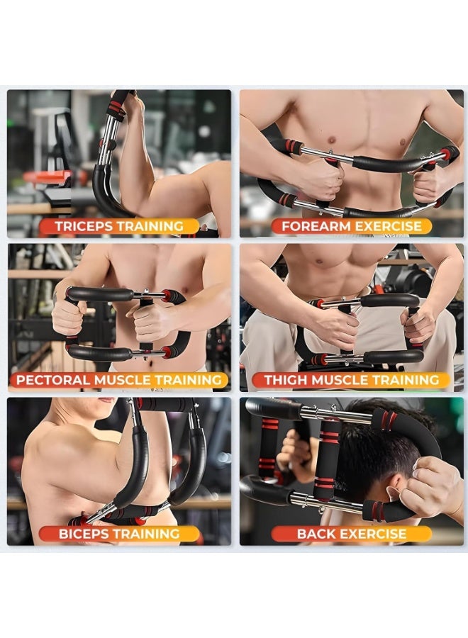 سبورت كيو جهاز مقاومة للذراع والصدر قابل للتعديل – أداة تمرين متعددة الوظائف لتقوية عضلات الذراع والساعد والصدر والظهر , مقابض فوم مريحة , جهاز Twister Arm لبناء العضلات في المنزل والجيم - Image 2