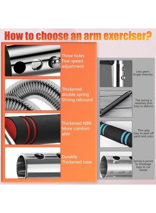 سبورت كيو جهاز مقاومة للذراع والصدر قابل للتعديل – أداة تمرين متعددة الوظائف لتقوية عضلات الذراع والساعد والصدر والظهر , مقابض فوم مريحة , جهاز Twister Arm لبناء العضلات في المنزل والجيم - Image 5