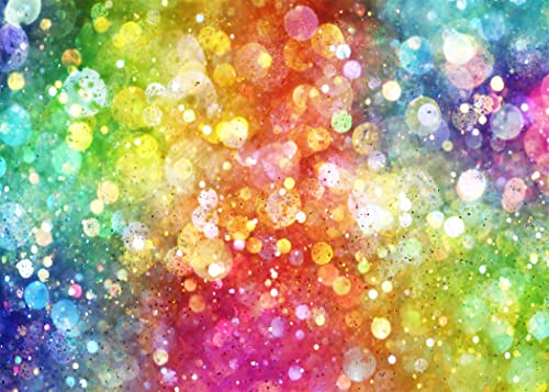 Loccor 9x6ft Rainbow Colorful Backdrop Durable Fabric No Wrinkles No Glitter Light Spot Photo Background Baby Shower Birthday Party Banner Dance Decorations Portraits Video Photobooth Studio Props - Image 3