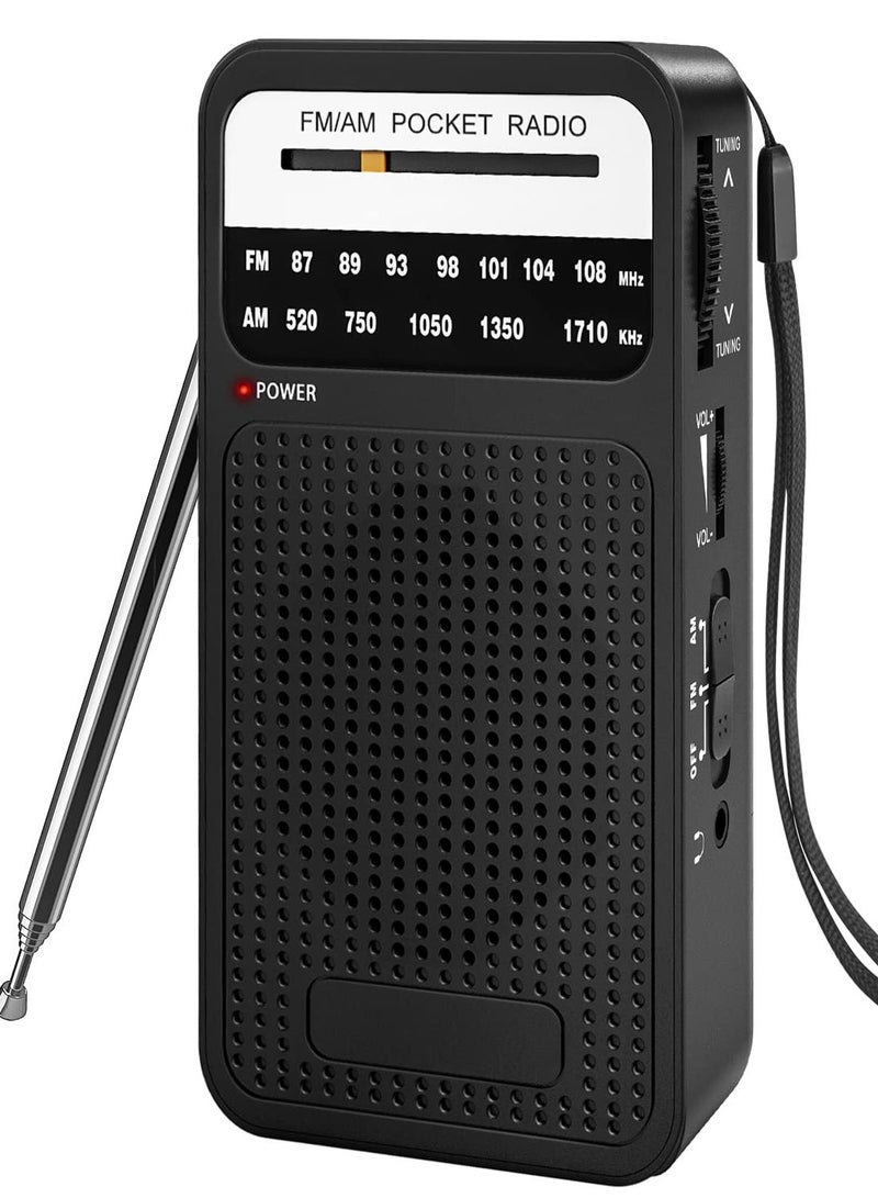 Portable Radio AM FM with Long Range Reception, Goodes Transistor Radio with Loud Speaker, Headphone Jack, 2AA Battery Operated, Loud Speaker, Suitable for Indoor, Outdoor and Emergency Use - Image 1