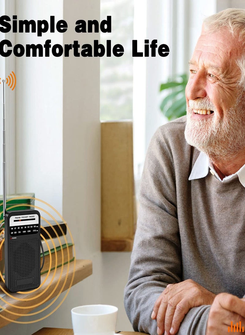 Portable Radio AM FM with Long Range Reception, Goodes Transistor Radio with Loud Speaker, Headphone Jack, 2AA Battery Operated, Loud Speaker, Suitable for Indoor, Outdoor and Emergency Use - Image 2