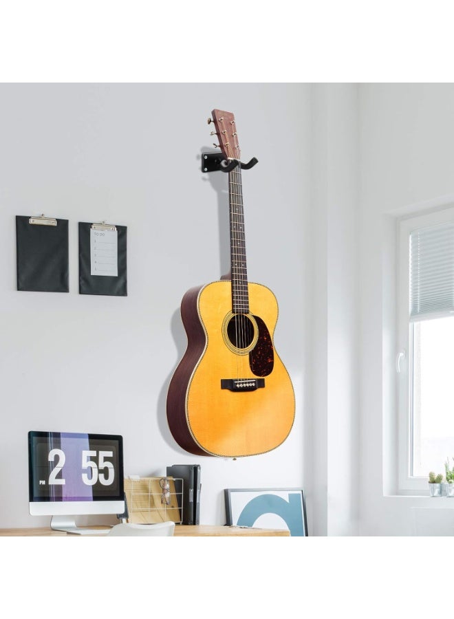 MegArya Guitar Wall Mount Hanger Holder Hook Stand 2 Pack Guitar Wall Hangers for Electric Guitars, Bass,Ukulele,Mandolin, Banjo, Coustic - Image 2