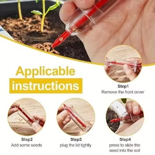 SMORBRID 12-Hole Digger Seed Spreader,7 Piece Sowing Seeds Dispenser Set,Mini Seed Dispenser for Small Seeds, Handheld Seed Planter Tool Seed Dibber Multifunctional Spacer Gardening Tools - Image 5