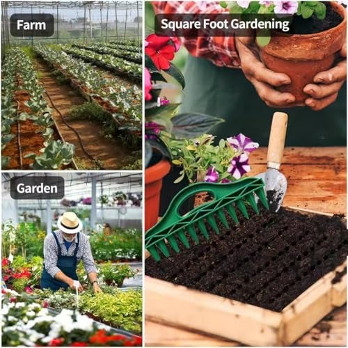 SMORBRID 12-Hole Digger Seed Spreader,7 Piece Sowing Seeds Dispenser Set,Mini Seed Dispenser for Small Seeds, Handheld Seed Planter Tool Seed Dibber Multifunctional Spacer Gardening Tools - Image 4