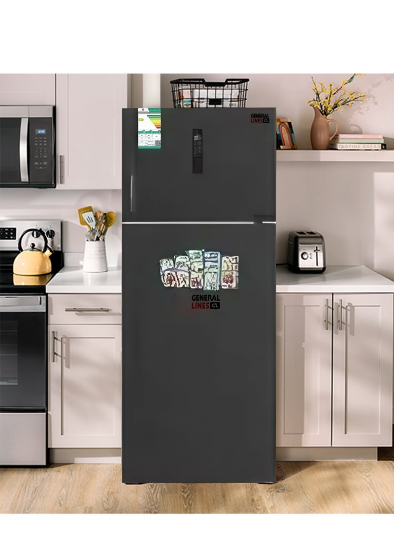 جنرال لاينز ثلاجة بابين - 16.4 قدم - 465 لتر - بخار - استيل  - GL490NF - Image 3