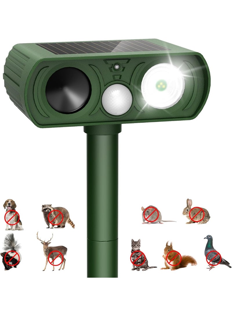 Soofam Upgraded Solar Ultrasonic Animal Repellent Outdoor, Deer Repellent Devices Motion Detection, Waterproof Cat Squirrel Skunk Raccoon Dog Bird Deterrent with Flash Lights for Yard Farm Garden Patio - Image 1