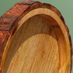 CRAFTCASTLE Beautiful Table Decor Round Shape Wooden Serving Tray/Platter for Home and Kitchen (10X10 Inch) - Image 5