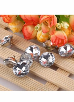 واي آند دي Crystal Buttons, 50 Pcs 20mm for Sewing Furniture Dress, Clothes Crafts Sofa Headboard decoration (20 mm x Pcs)  - Image 3