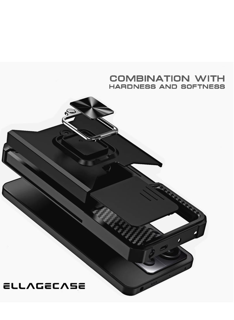 ELLAGECASE Impact-Resistant Case with Card Slot, Stand & Solid Camera Protection for Xiaomi Redmi Note 13 Pro 5G / Xiaomi Poco X6 5G  – Includes Hidden Metal Plate - Image 2
