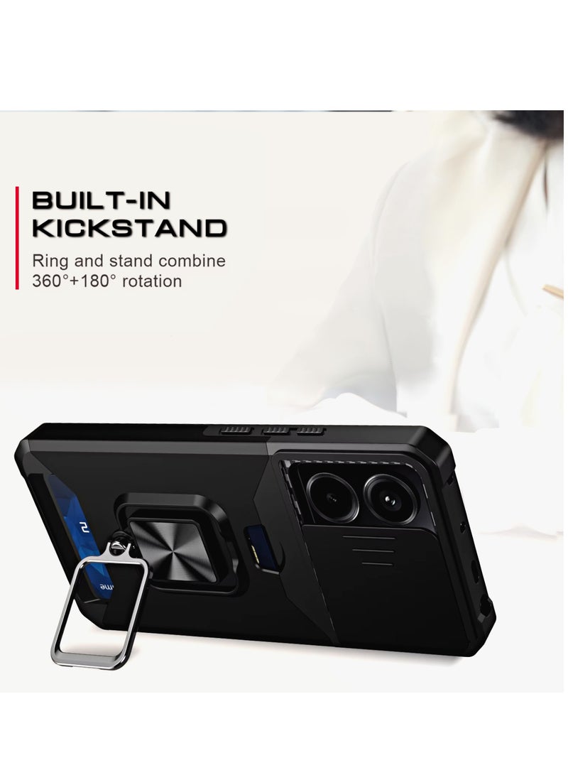 ELLAGECASE Impact-Resistant Case with Card Slot, Stand & Solid Camera Protection for Xiaomi Redmi Note 13 Pro 5G / Xiaomi Poco X6 5G  – Includes Hidden Metal Plate - Image 4