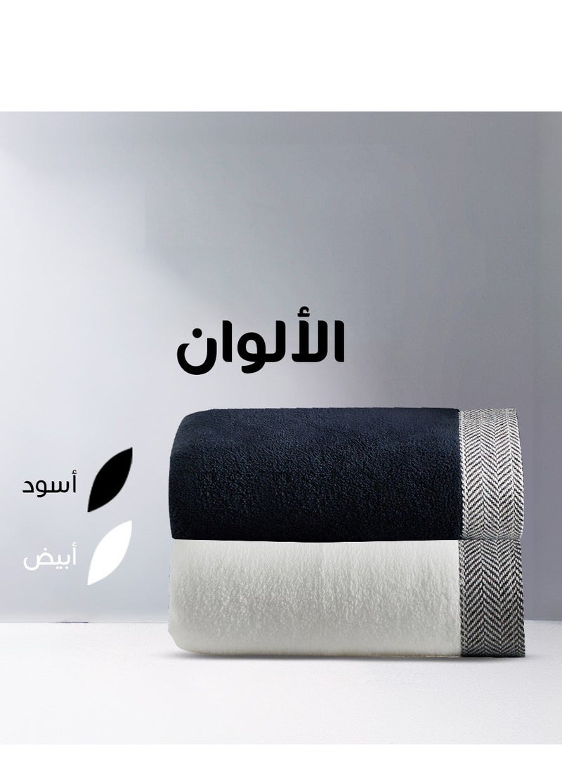 ريفي منشفة كبيرة جدا استحمام ابيض ملكي ريفي  (180*90سم) - Image 5
