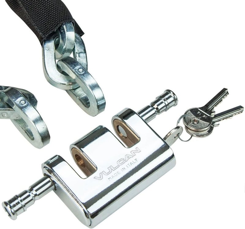 VULCAN Security Chain and Lock Kit - Premium Case-Hardened - 3/8 Inch x 3 Foot (+/-2 Inches) - Chain Cannot Be Cut with Bolt Cutters or Hand Tools - Image 2