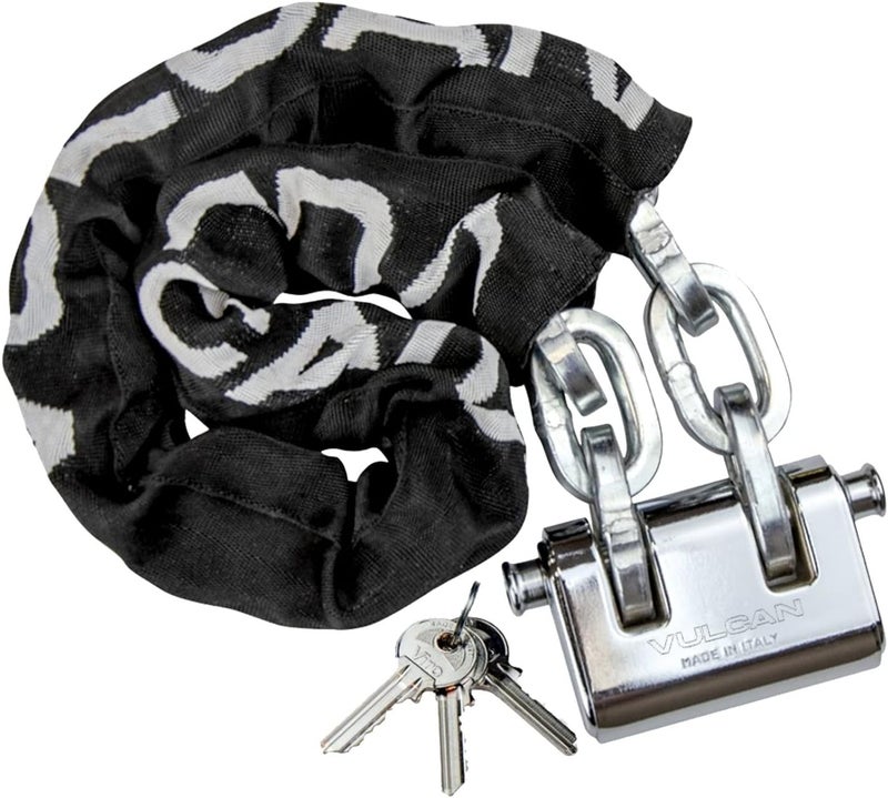 VULCAN Security Chain and Lock Kit - Premium Case-Hardened - 3/8 Inch x 3 Foot (+/-2 Inches) - Chain Cannot Be Cut with Bolt Cutters or Hand Tools - Image 1