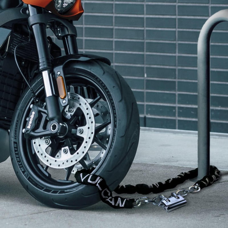 VULCAN Security Chain and Lock Kit - Premium Case-Hardened - 3/8 Inch x 3 Foot (+/-2 Inches) - Chain Cannot Be Cut with Bolt Cutters or Hand Tools - Image 5