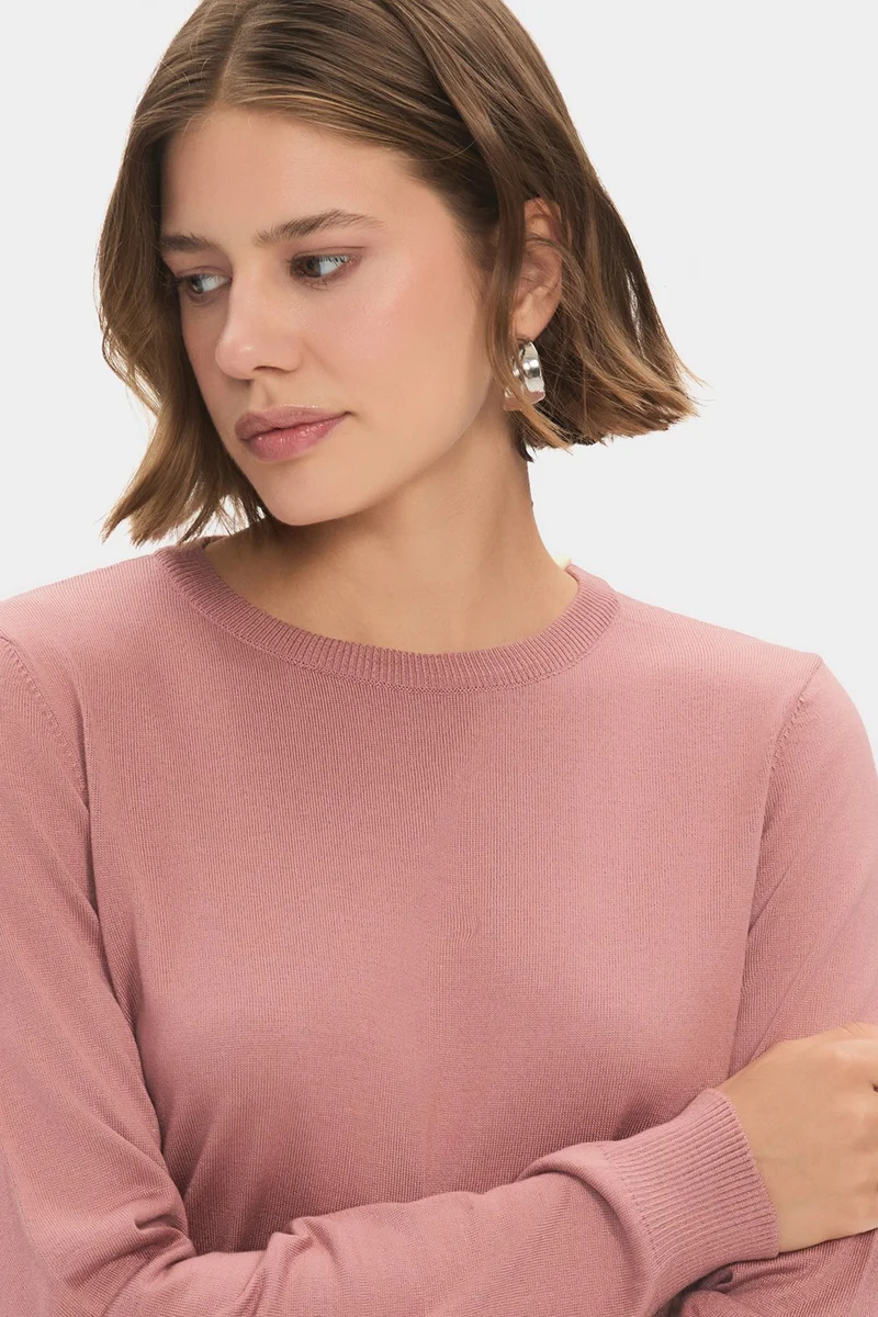 JUNE Women's Exclusive Crew Neck Viscose Blend Knitwear Sweater