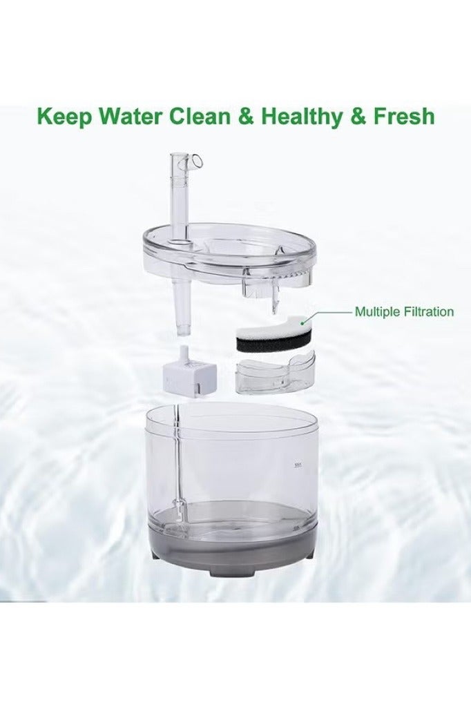 6 Pcs Pet Water Fountain Filters for WF050 & WF100 Cat Fountain, Cat Fountain Filter Replacement, Triple Filtration Cat Water Filter, Black/White - Image 5