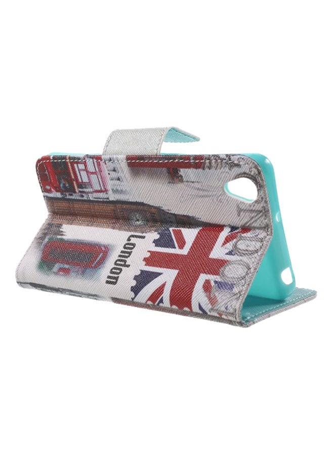 NIBEMINENT Artificial Leather Wallet Case Cover For OnePlus X Union Jack and London Big Ben  - Image 3