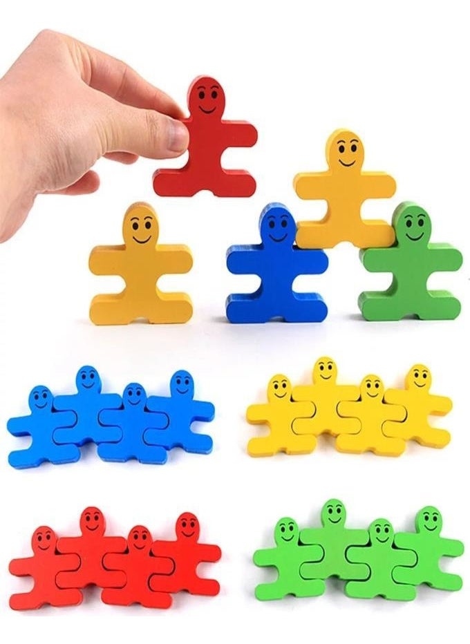 Woody Life Wooden Balance Man Blocks Educational Kids Toy Intelligence Family Attention Toy...  - Image 2