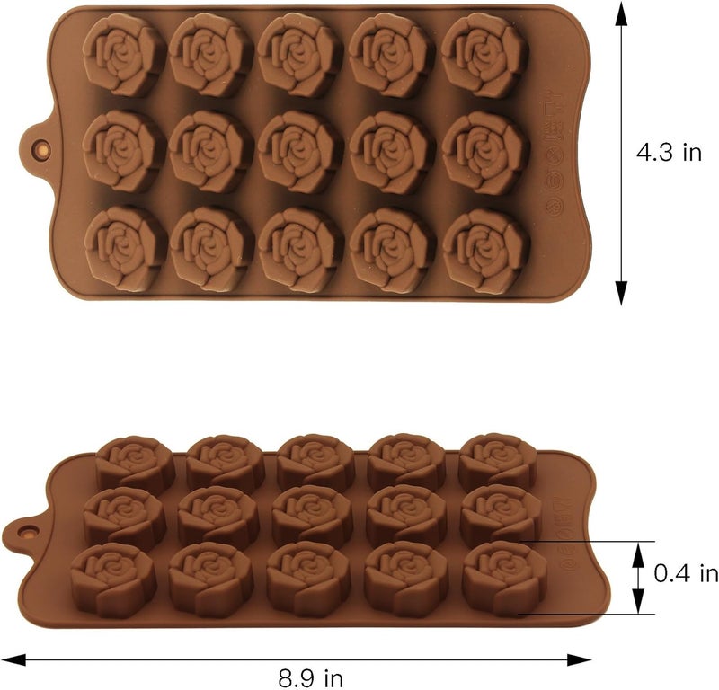 homEdge Truffle Mold Set of 4 Packs Food Grade NonStick Silicone Jelly Chocolate Candy Ice Molds - Image 5