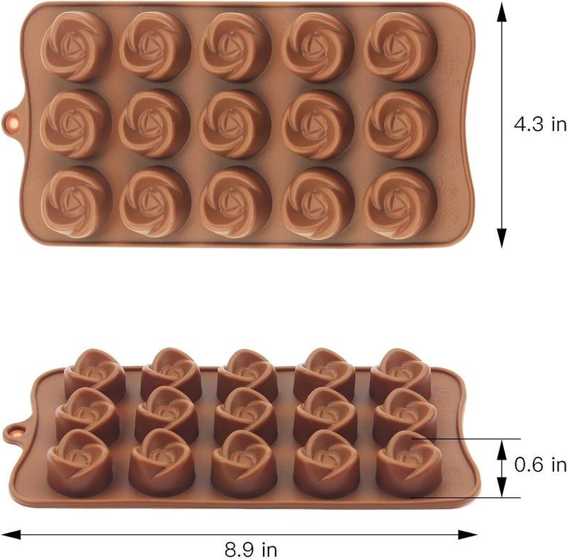 homEdge Truffle Mold Set of 4 Packs Food Grade NonStick Silicone Jelly Chocolate Candy Ice Molds - Image 3