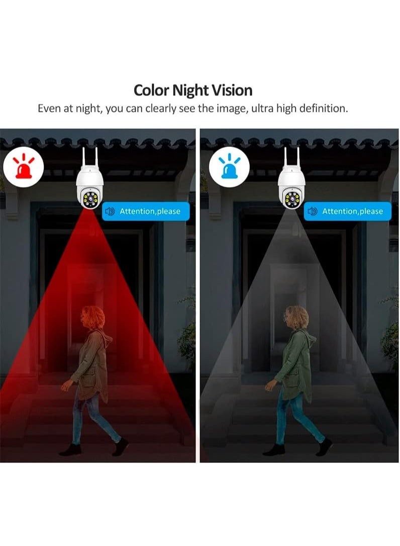 Wireless PTZ IP Security Camera Outdoor WiFi Full HD 1080P with Auto Tracking Night Vision and Two Way Audio Monitoring - Image 3