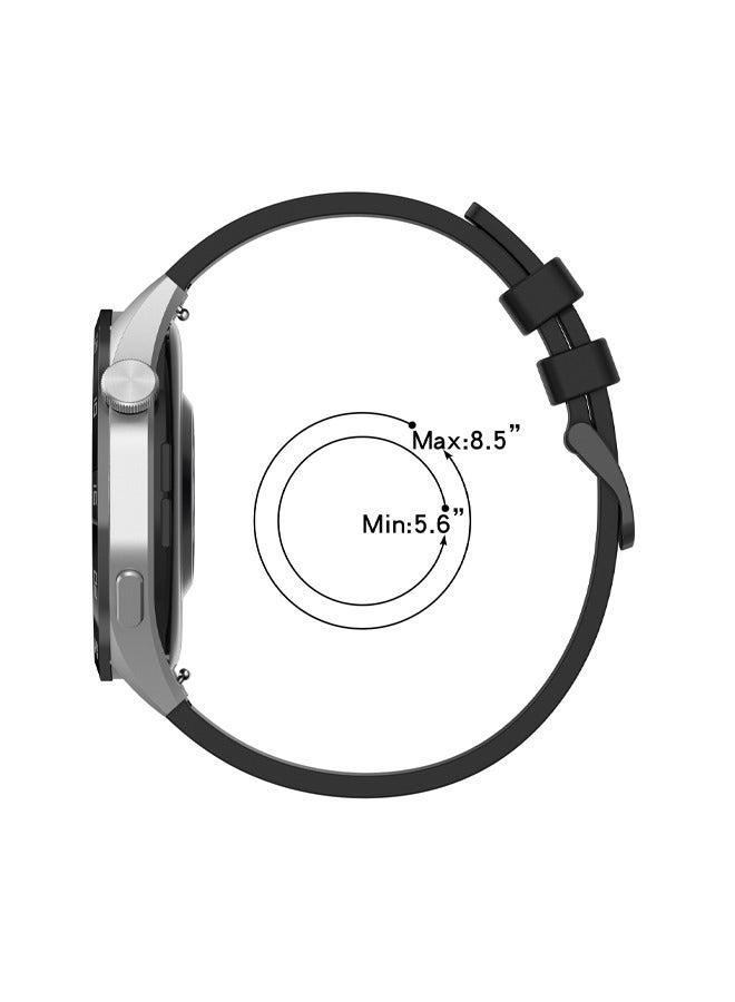 Suitable For HUAWEI Watch GT4 46mm Silicone Textured Solid Color Strap 22mm Universal Wristband - Image 4