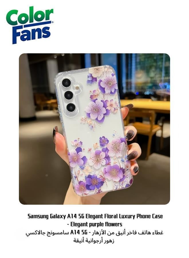 Color Fans Samsung Galaxy A14 5G Elegant Floral Luxury Phone Case