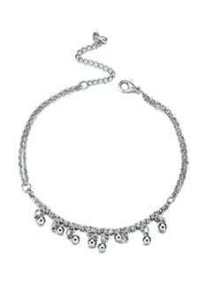 Alloy Small Bell Decor Anklet Chain