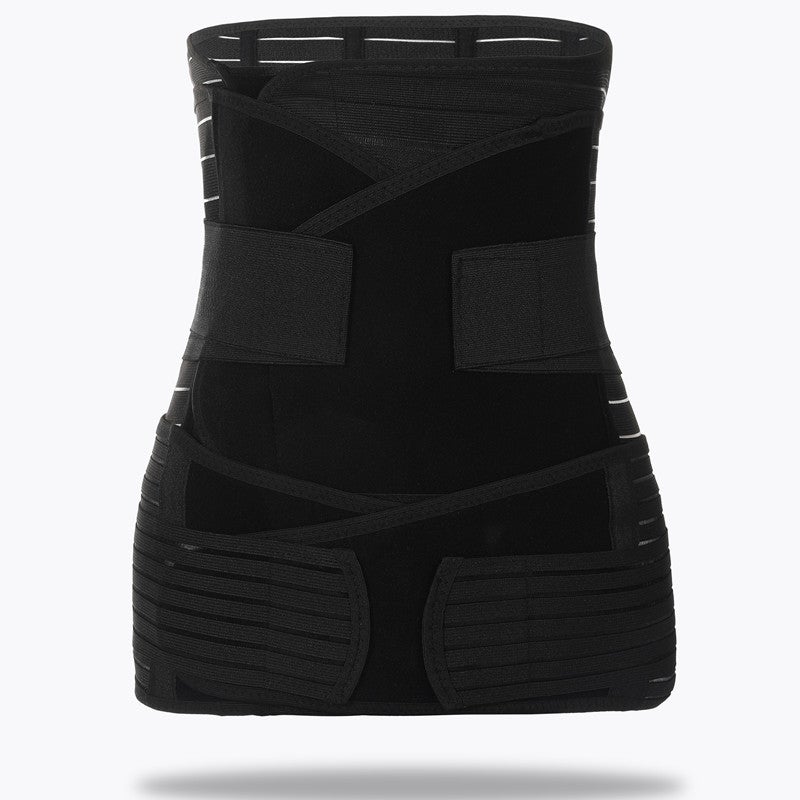 Breathable Postpartum Tummy Wrap Set - 3-Piece Adjustable Waist Trainer with Boning for Recovery