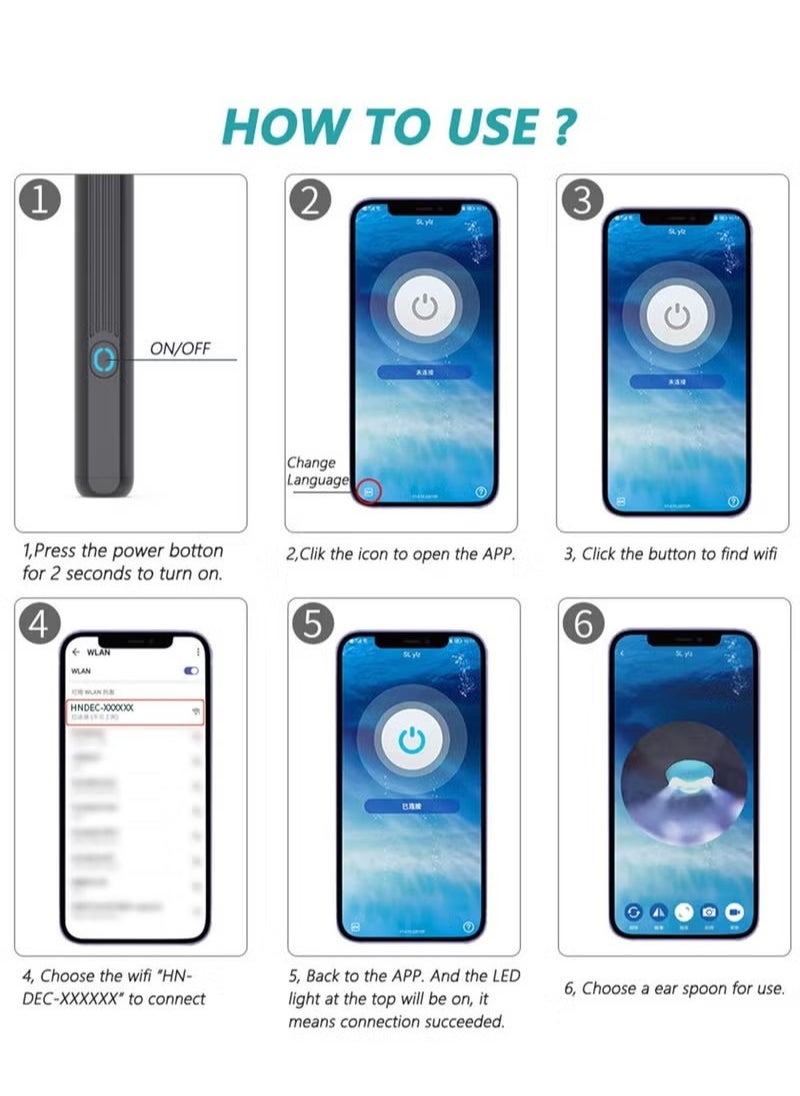 JOYFOCUS The 1296p Hd Wireless Ear Endoscope Is Available For Iphone And Android Phones  - Image 5
