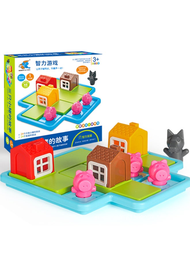 Xingtong Three Little s Educational Toys Primary School Kindergarten Teaching Aid Breaking Through Parent-Child Thinking Intelligence Brain Toys-Color:Three Little s - Image 1