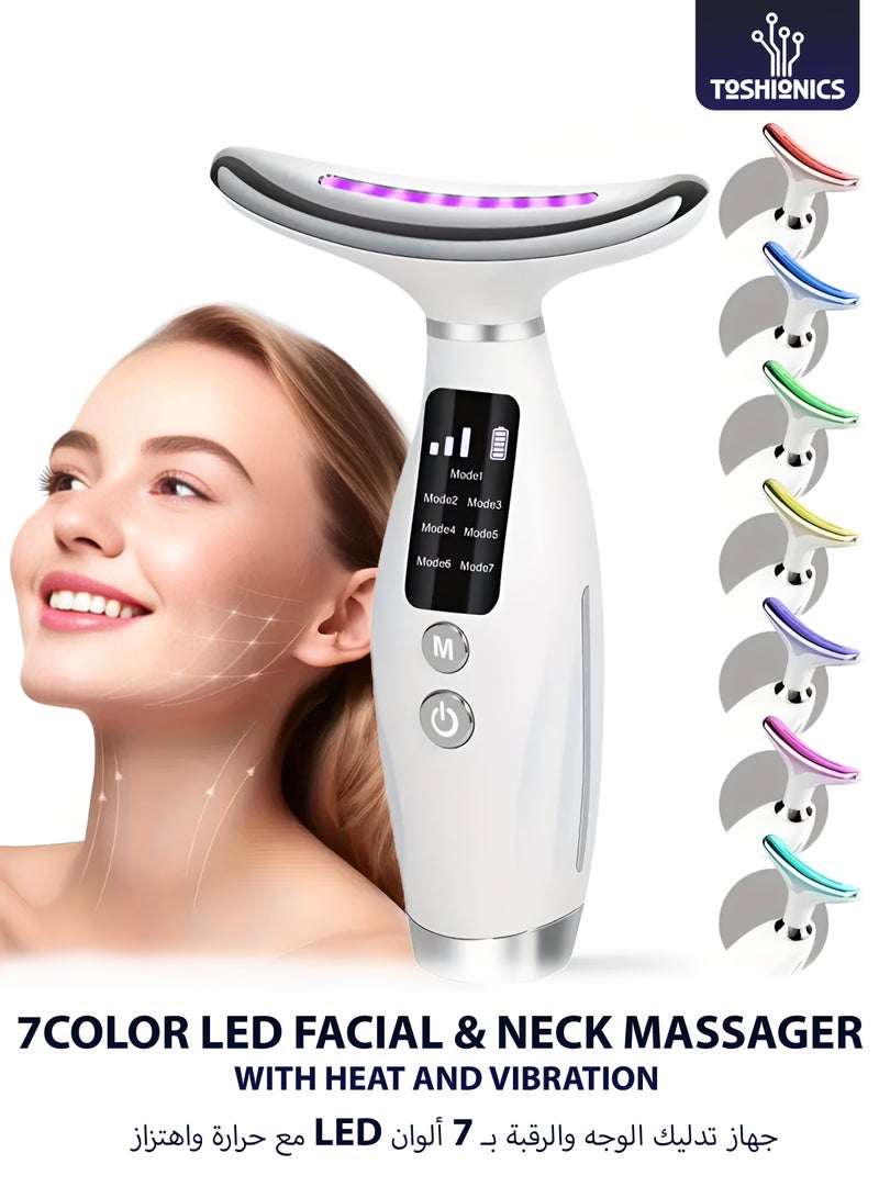 Toshionics Anti-Aging Face Neck Lifting Massager Skin Rejuvenation Device with Heat and EMS Wrinkle Remover Face Sculpting Double Chin Reducer and Skin Tightening for Women - Image 1