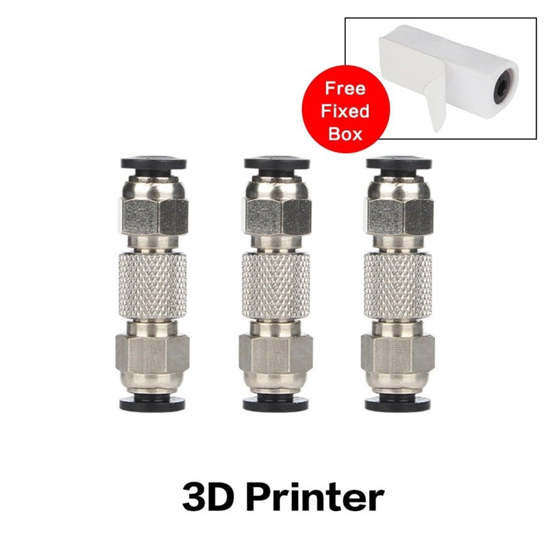 3Pcs PTFE Pneumatic Connector Fitting Tube Coupler Straight For 3D Printer Accessories - Image 5