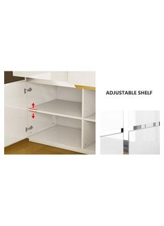 AWD Modern Sideboard Buffet Cabinet Home Organizer Storage, 3 Drawers and 3 Doors Side End Cabinet, Elegant Stable Durable Storage Cabinet Coffee Bar for Living Room Dining Room Kitchen Home Decor  - Image 3