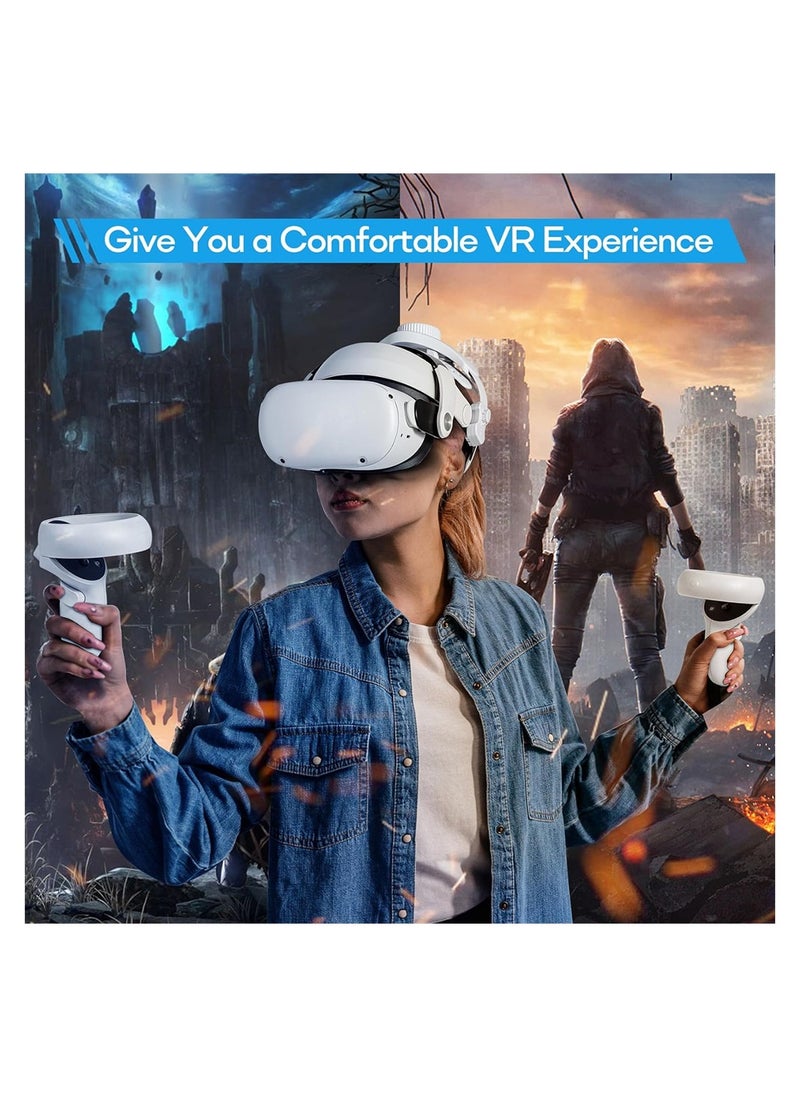 حزام الرأس لمجموعة بلاي ستيشن VR2، حزمة PS5 VR2 خفيفة الوزن قابلة للتعديل تقلل من ضغط PSVR 2 سماعة الرأس Quest Pro، ترقية حزام النخبة Quest 3/2 (ليس إصدار Quest 3/2) PICO 4/ Pro