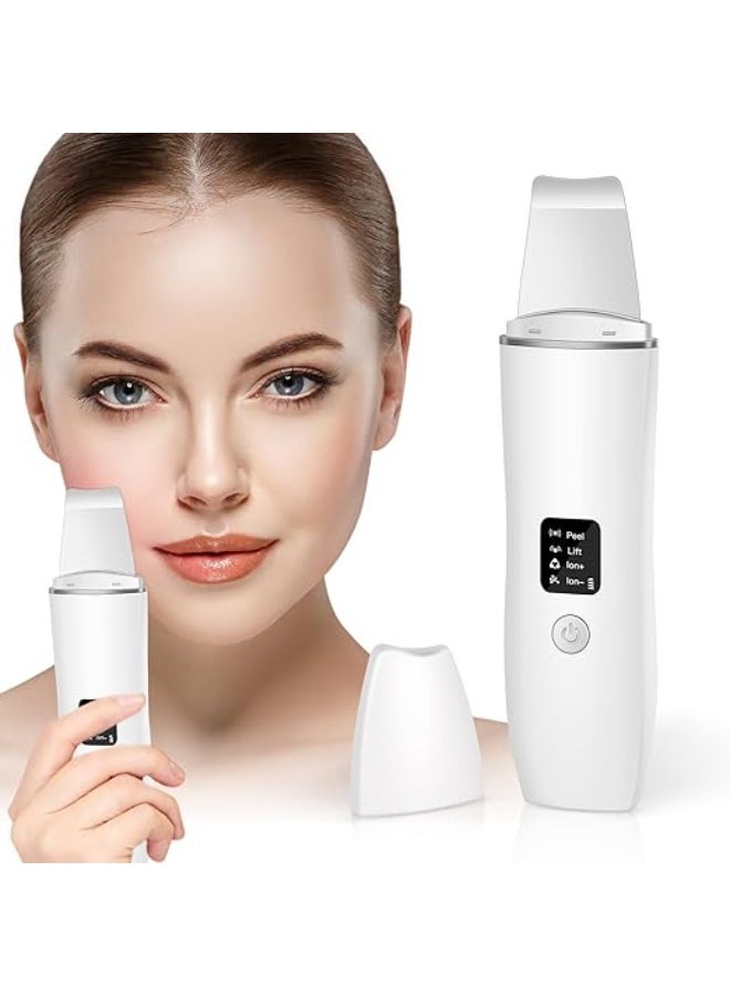 Ultrasonic Skin Scrubber & Facial Spatula - Rechargeable Blackhead Remover with 4 Modes - Deep Cleansing & Wrinkle Removal Tool - Image 1