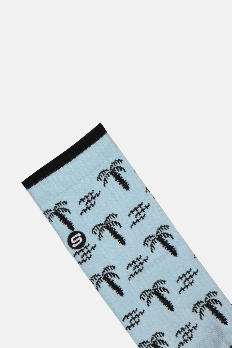 SKECHERS Women 1 Pair Allover Print Crew Socks, Multicolor - Image 3