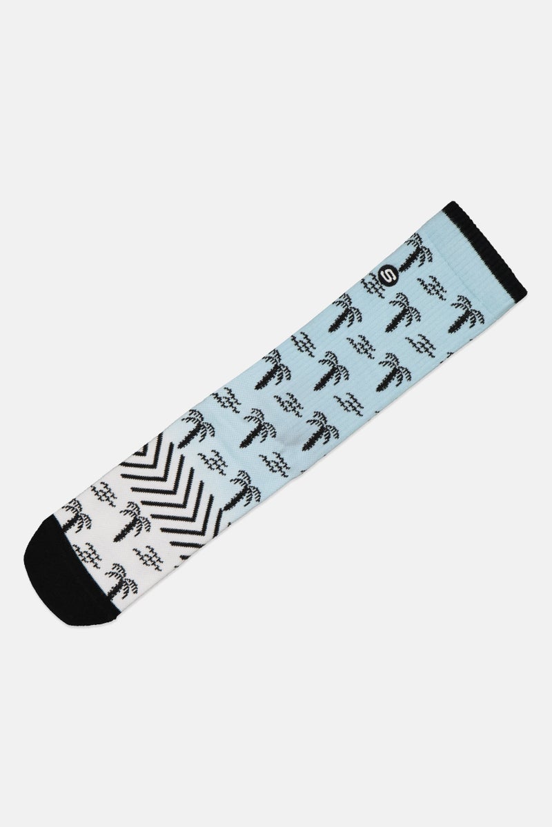 SKECHERS Women 1 Pair Allover Print Crew Socks, Multicolor - Image 4