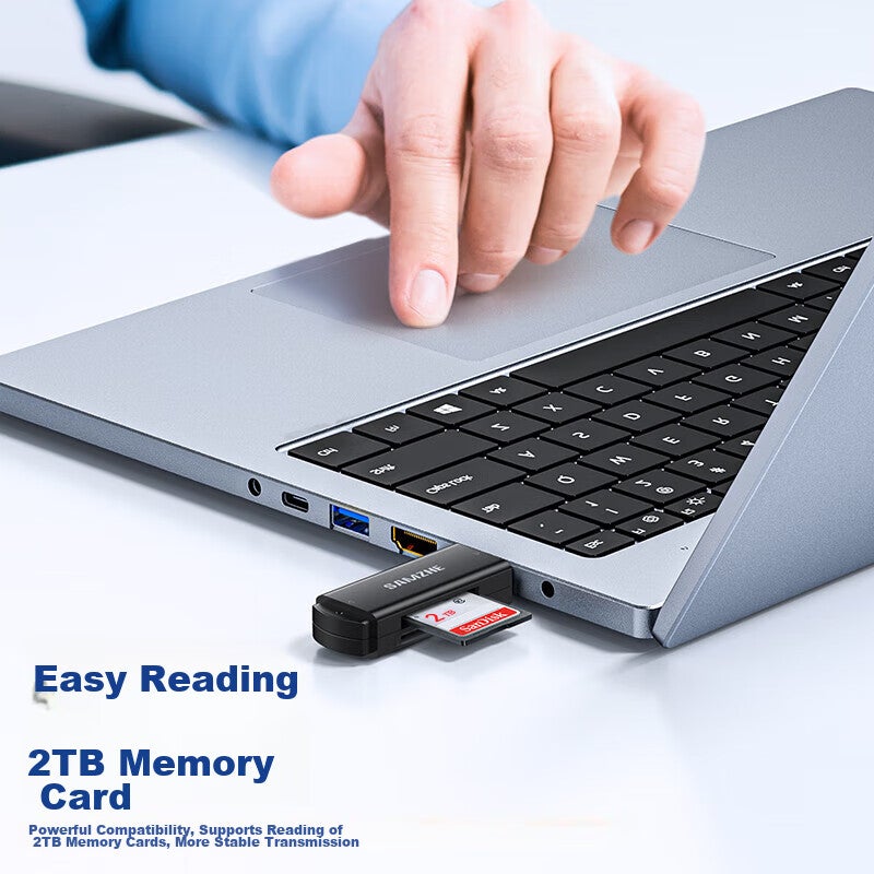 SAMZHE USB3.0 High-Speed Card Reader, Multifunctional SD/TF Card Reader All-In, Supports Smartphones, DSLR Cameras, Dash Cams, Surveillance Memory Cards CRA01B - Image 5