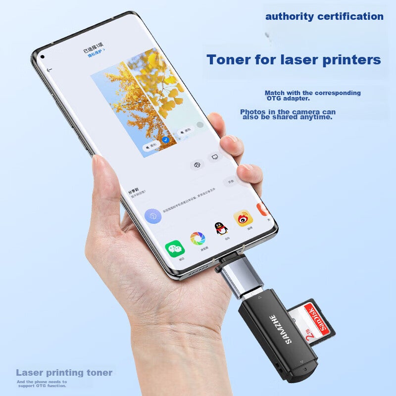 SAMZHE USB3.0 High-Speed Card Reader, Multifunctional SD/TF Card Reader All-In, Supports Smartphones, DSLR Cameras, Dash Cams, Surveillance Memory Cards CRA01B - Image 4